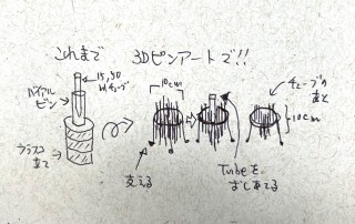 ３Dピンアート式チューブ立て